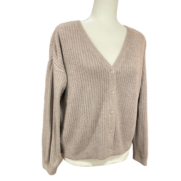 Barefoot Dreams CozyChic Lite V-Neck Button Cardigan - Picture 1 of 10